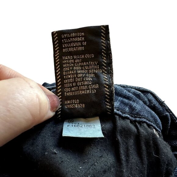 Mossimo Premium Denim Dark Wash Straight Jeans Size 10 Mid Rise Stretch Classic - Picture 8 of 10